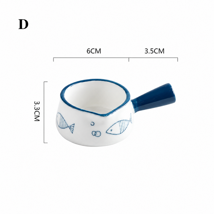 Ceramic Mini Creamer Jug with Handle | Sauce Pourer Milk Pit