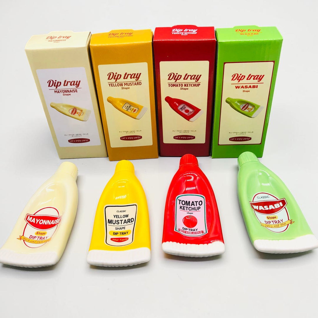 Ceramic Sauce Bottle Dish | Fun Condiment Plate