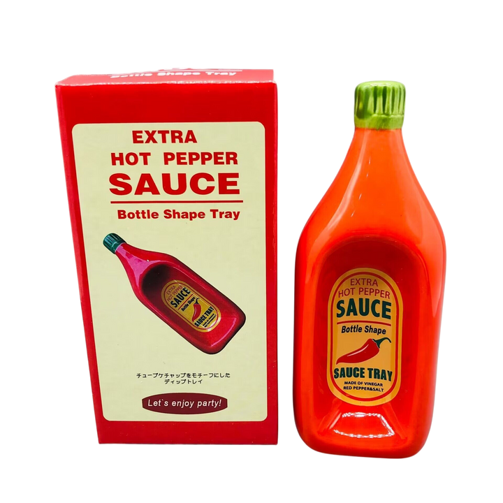Ceramic Sauce Bottle Dish | Fun Condiment Plate