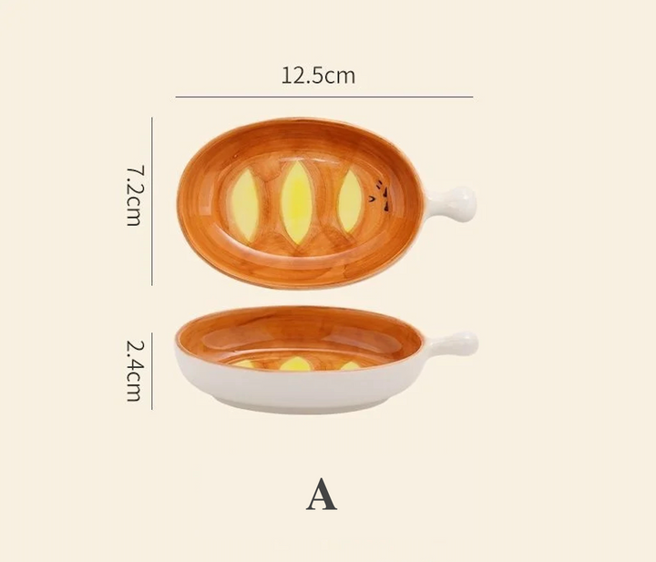 Ceramic Bread Design Plate