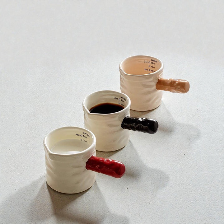 Ceramic Espresso Milk Pitcher with Measurement Marks