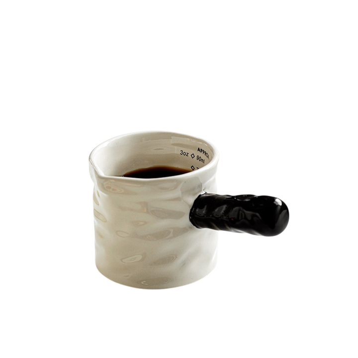 Ceramic Espresso Milk Pitcher with Measurement Marks