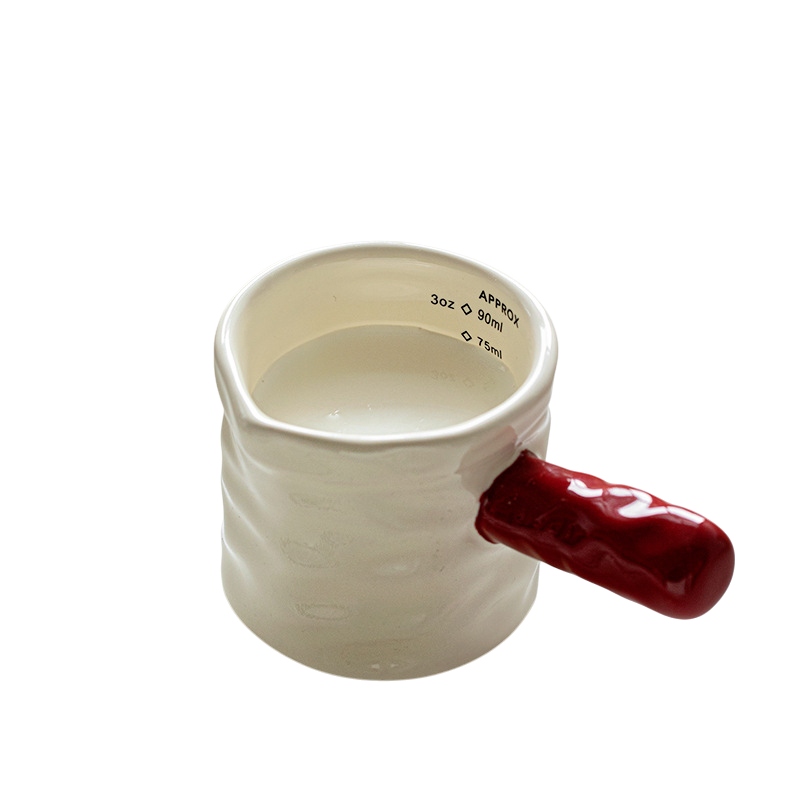 Ceramic Espresso Milk Pitcher with Measurement Marks