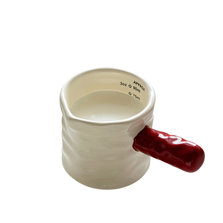 Ceramic Espresso Milk Pitcher with Measurement Marks