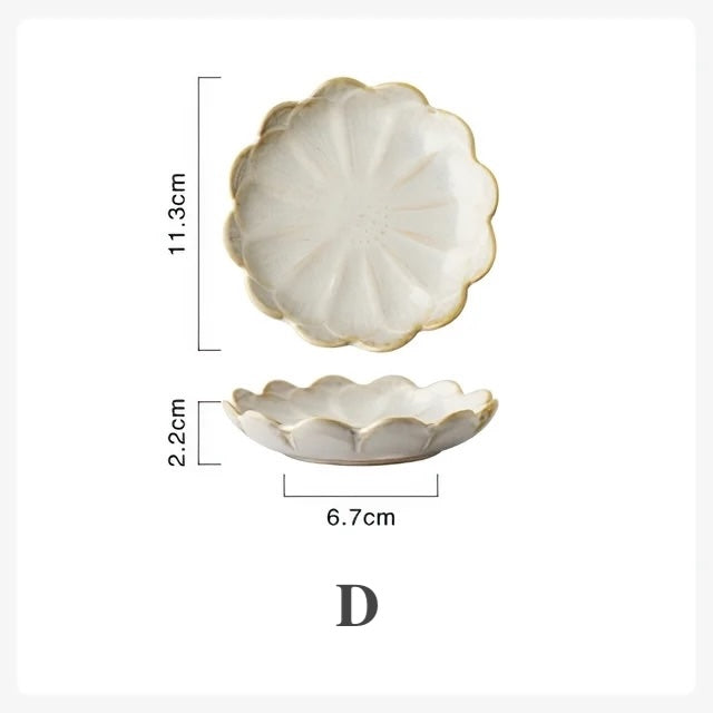 Ceramic Flower Shape Plate