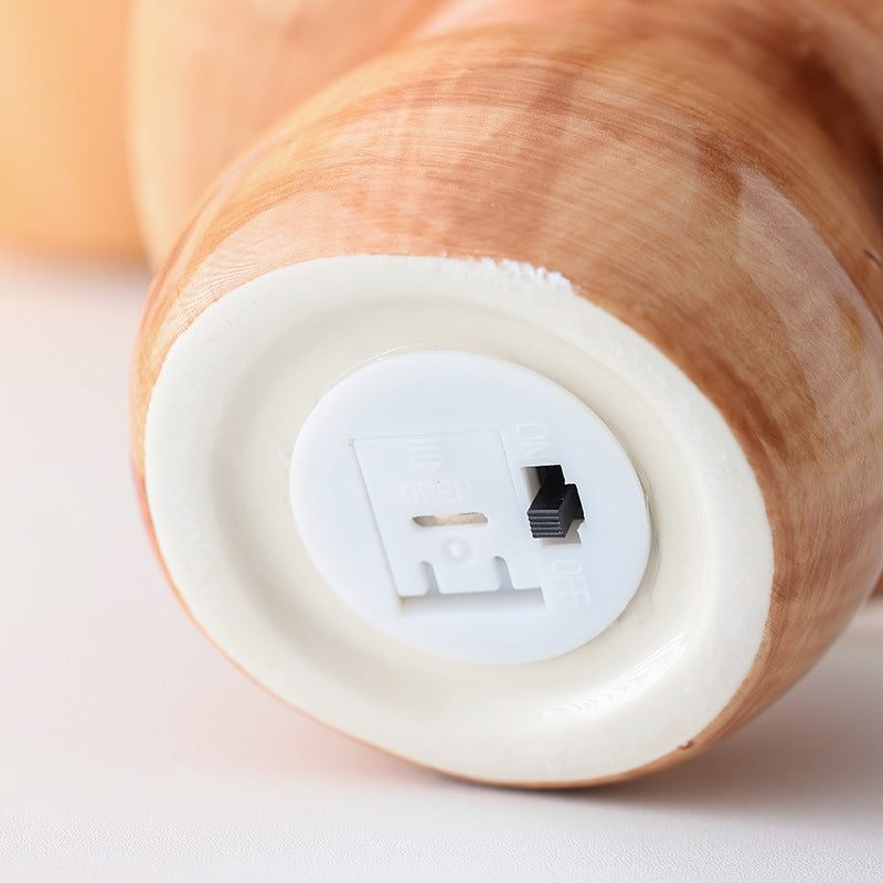 Ceramic Mushroom Night Light - Creative Bedside Lamp