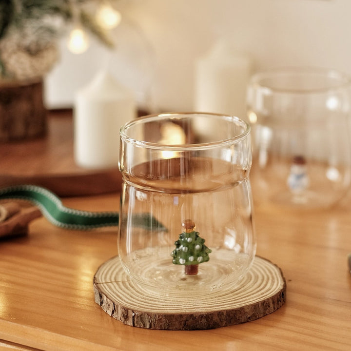 Christmas Cartoon 3D Borosilicate Glass Coffee & Milk Cup