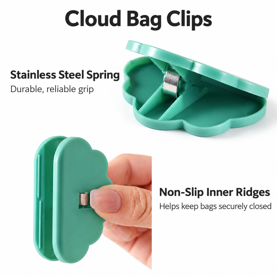 Cloud Shaped Bag Clips – Cute Food Storage Sealing Clips