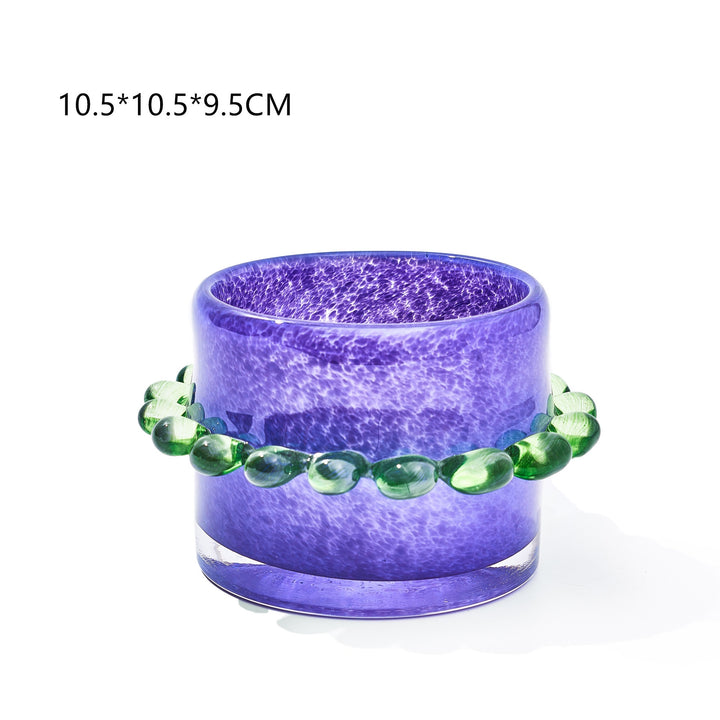 Colored Scalloped-Edge Glass Storage Box | Container