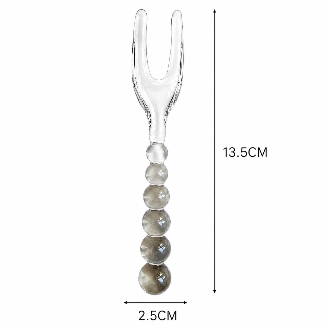 Colorful Glass Dessert Spoon | Dessert Fork