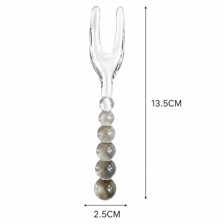 Colorful Glass Dessert Spoon | Dessert Fork