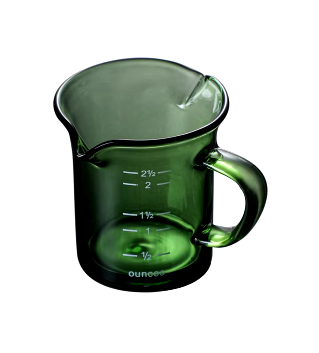 Transparent Colored Glass Measuring Cup With Scale