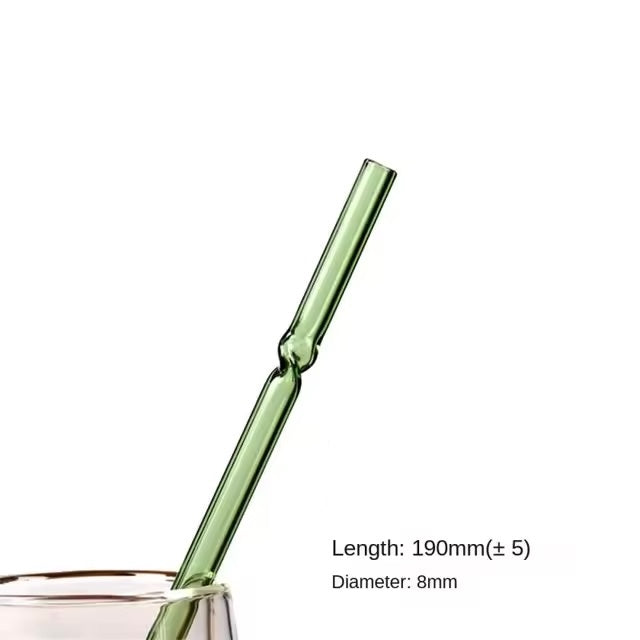 Colorful Borosilicate Glass Stirring Rod Straws
