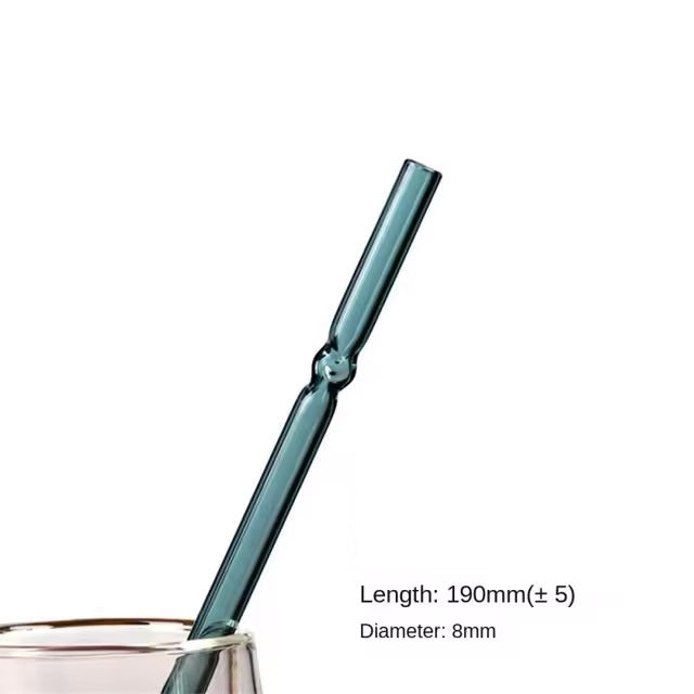 Colorful Borosilicate Glass Stirring Rod Straws
