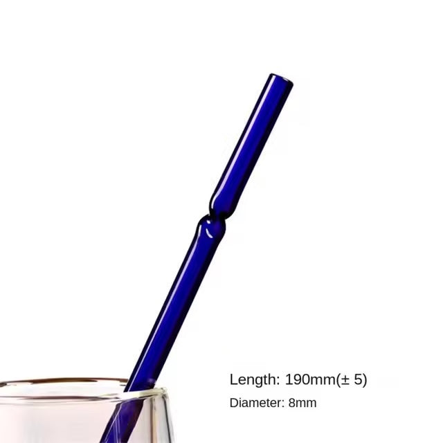Colorful Borosilicate Glass Stirring Rod Straws