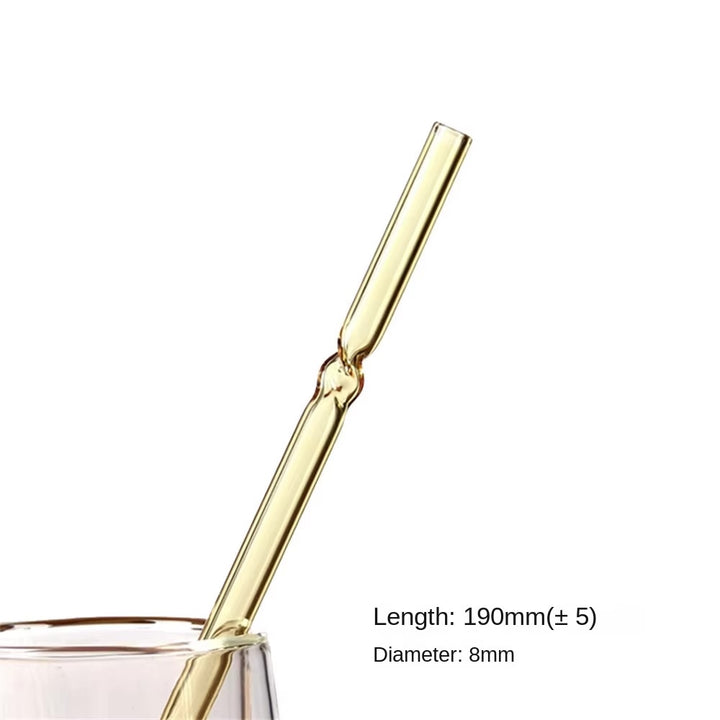 Colorful Borosilicate Glass Stirring Rod Straws