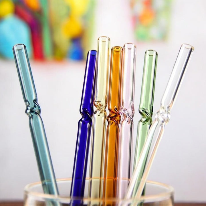 Colorful Borosilicate Glass Stirring Rod Straws