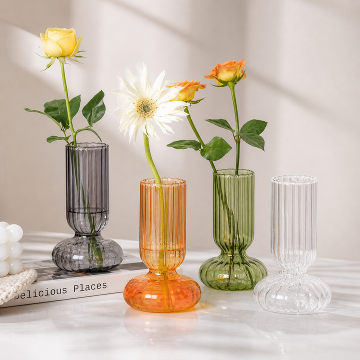 Colorful Glass Hydroponic Flower Vase