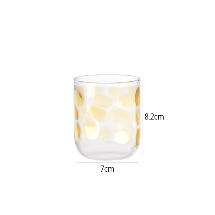 Colorful Polka Dot Glass Cup | Drinking Tumbler