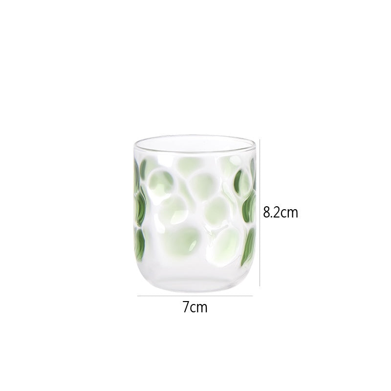 Colorful Polka Dot Glass Cup | Drinking Tumbler
