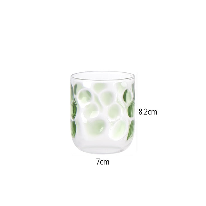 Colorful Polka Dot Glass Cup | Drinking Tumbler