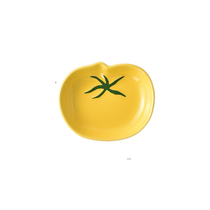 Colorful Tomato-Shaped Ceramic Sauce Dishes