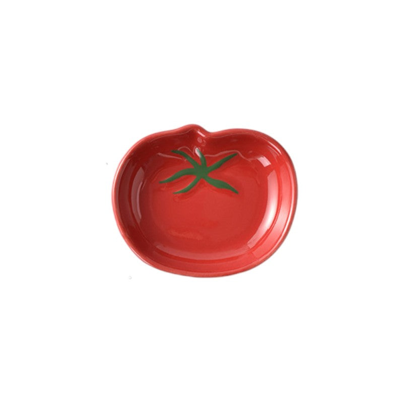Colorful Tomato-Shaped Ceramic Sauce Dishes