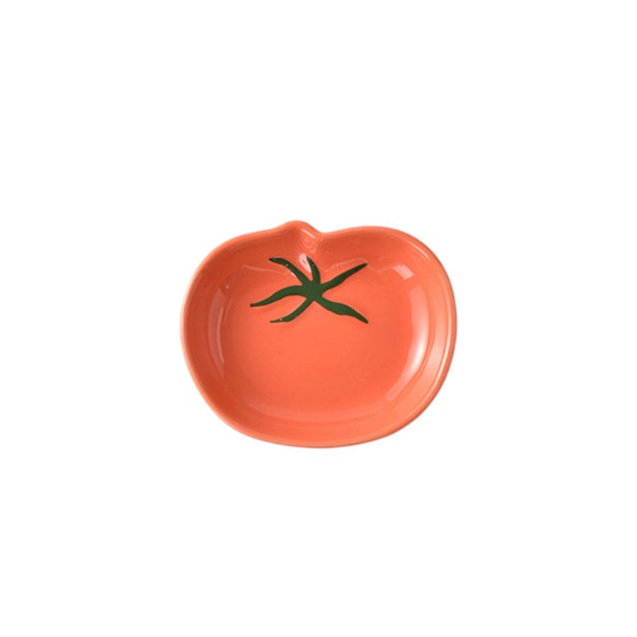Colorful Tomato-Shaped Ceramic Sauce Dishes