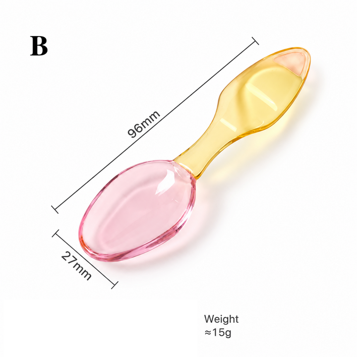 Colourful Glass Dessert Spoon – Two-Tone Coffee Spoon