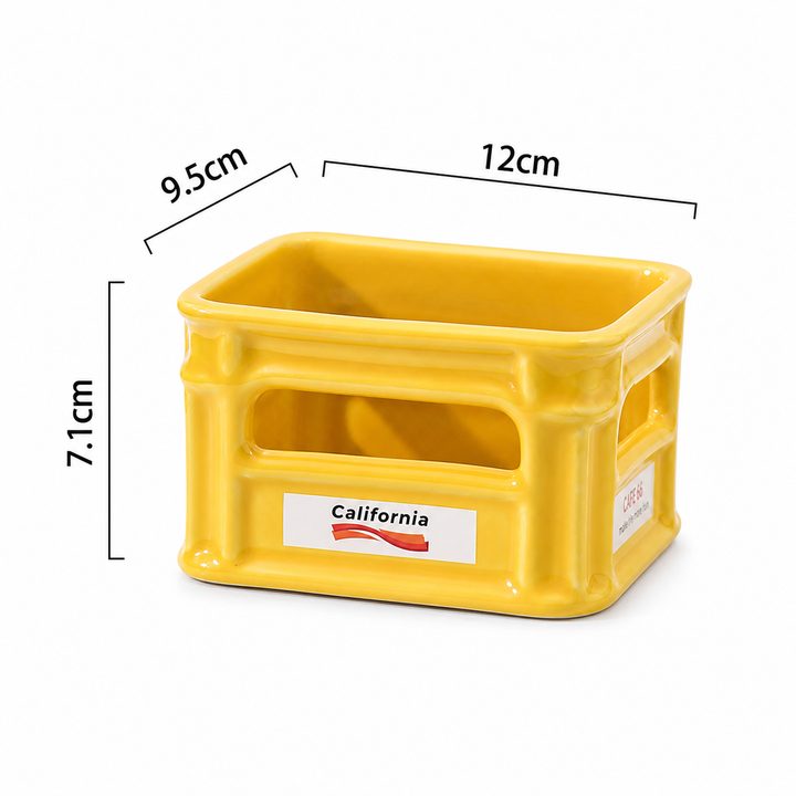 Creative Ceramic Snack Tray Crate Bowl