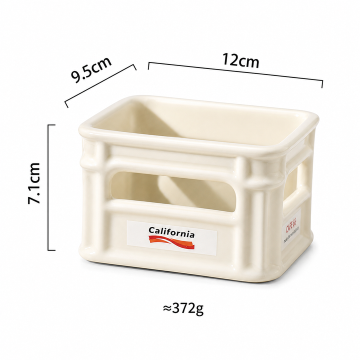 Creative Ceramic Snack Tray Crate Bowl