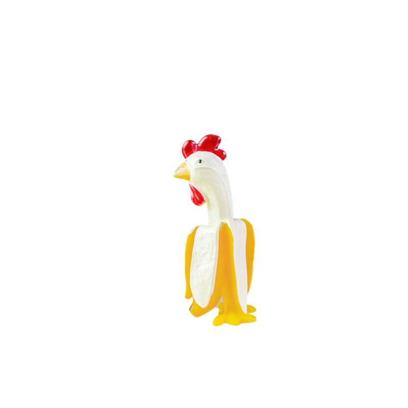 Creative Banana Duck & Chicken Figurines | Funny Ornaments