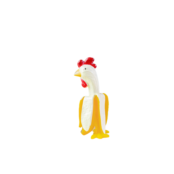 Creative Banana Duck & Chicken Figurines | Funny Ornaments
