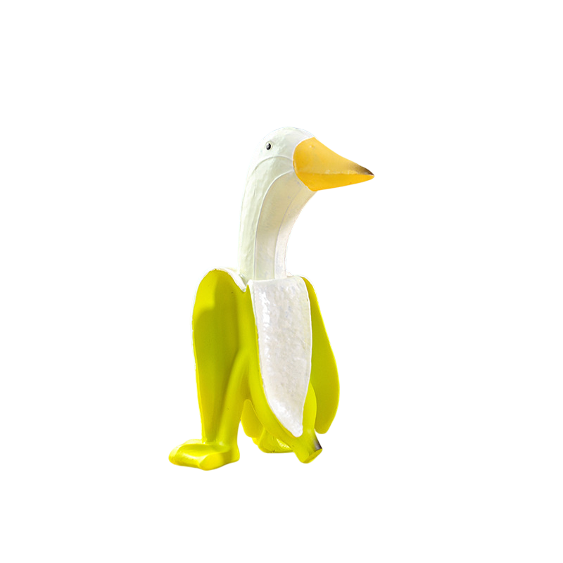 Creative Banana Duck & Chicken Figurines | Funny Ornaments