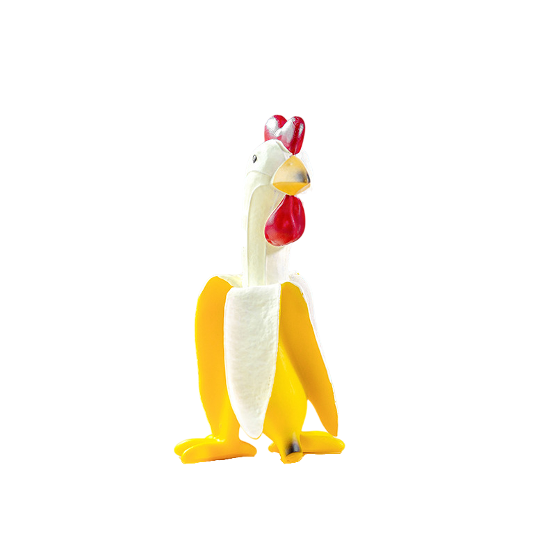 Creative Banana Duck & Chicken Figurines | Funny Ornaments