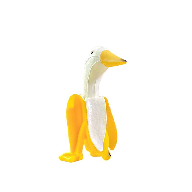Creative Banana Duck & Chicken Figurines | Funny Ornaments