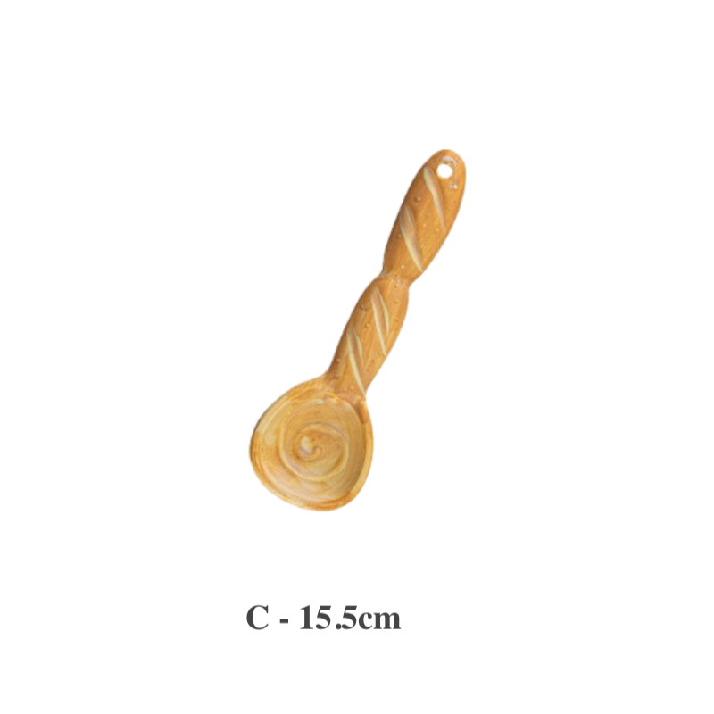 Creative Bread Ceramic Spoon – Long Handle Soup Spoon