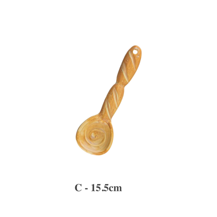 Creative Bread Ceramic Spoon – Long Handle Soup Spoon