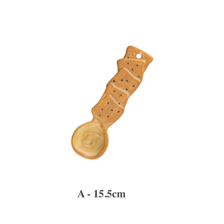 Creative Bread Ceramic Spoon – Long Handle Soup Spoon