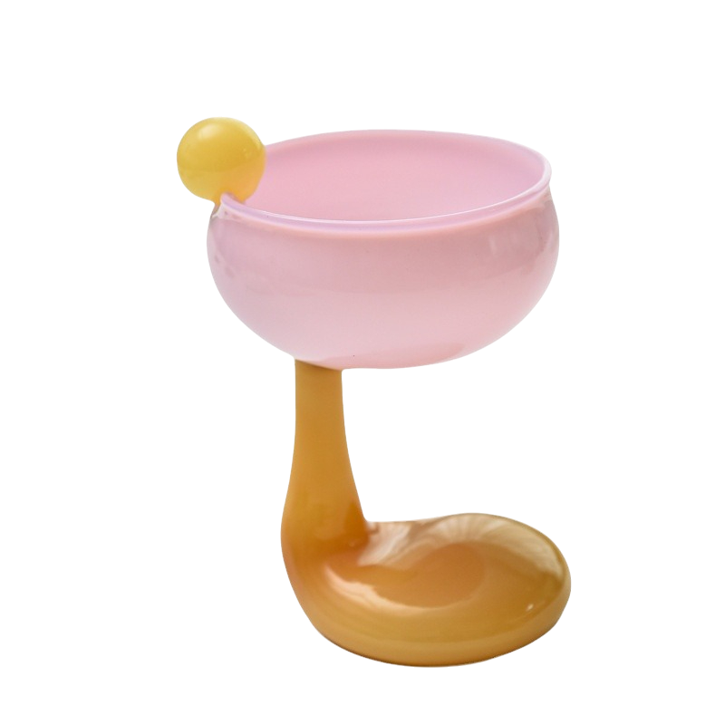Creative Cocktail & Dessert Glass Cup | Colorful Stemmed Cup