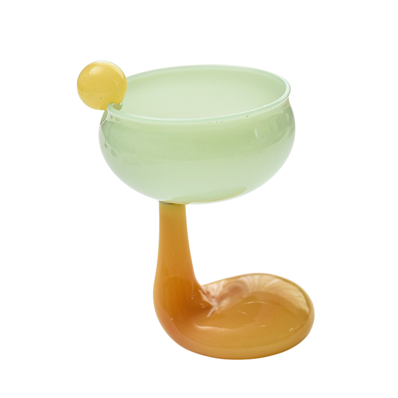 Creative Cocktail & Dessert Glass Cup | Colorful Stemmed Cup