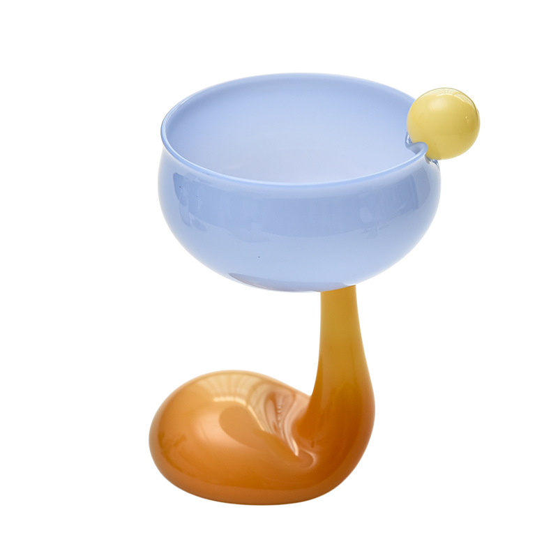 Creative Cocktail & Dessert Glass Cup | Colorful Stemmed Cup