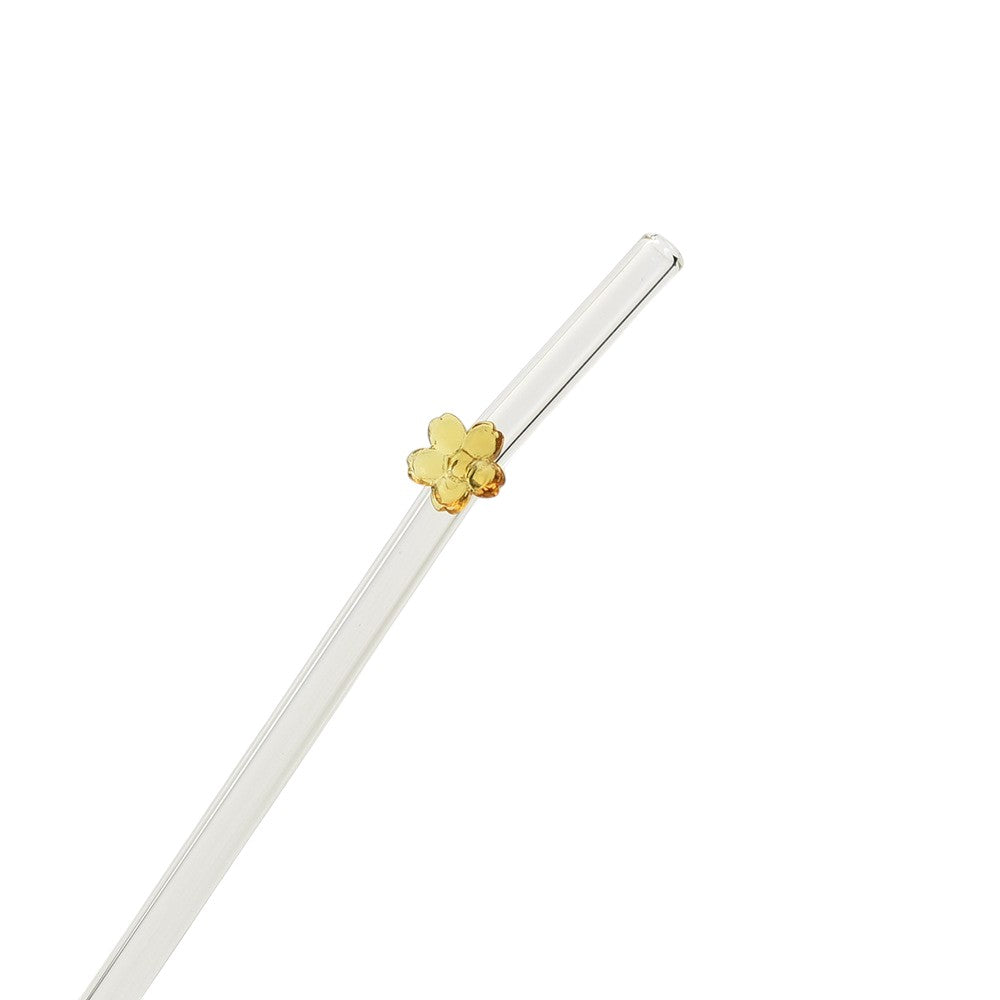 Creative Colored Flower Glass Straw – Reusable Straws
