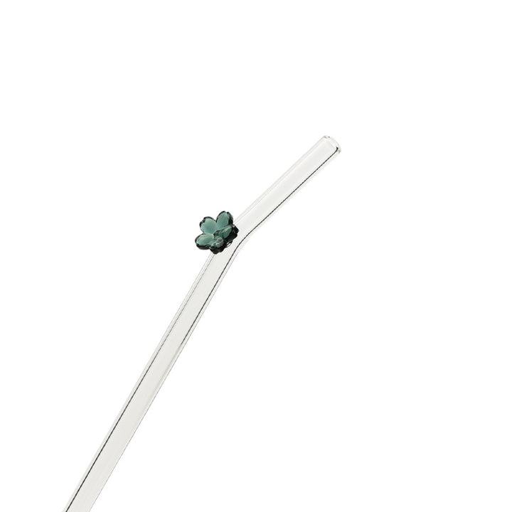 Creative Colored Flower Glass Straw – Reusable Straws