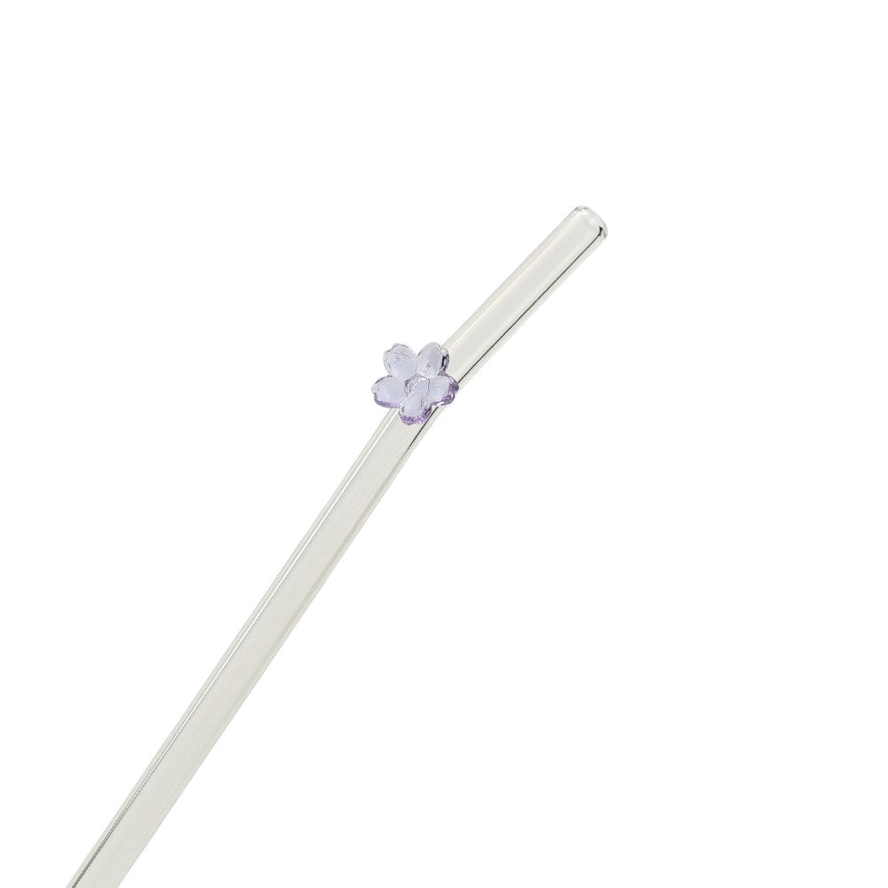 Creative Colored Flower Glass Straw – Reusable Straws