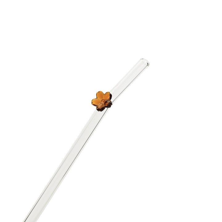 Creative Colored Flower Glass Straw – Reusable Straws