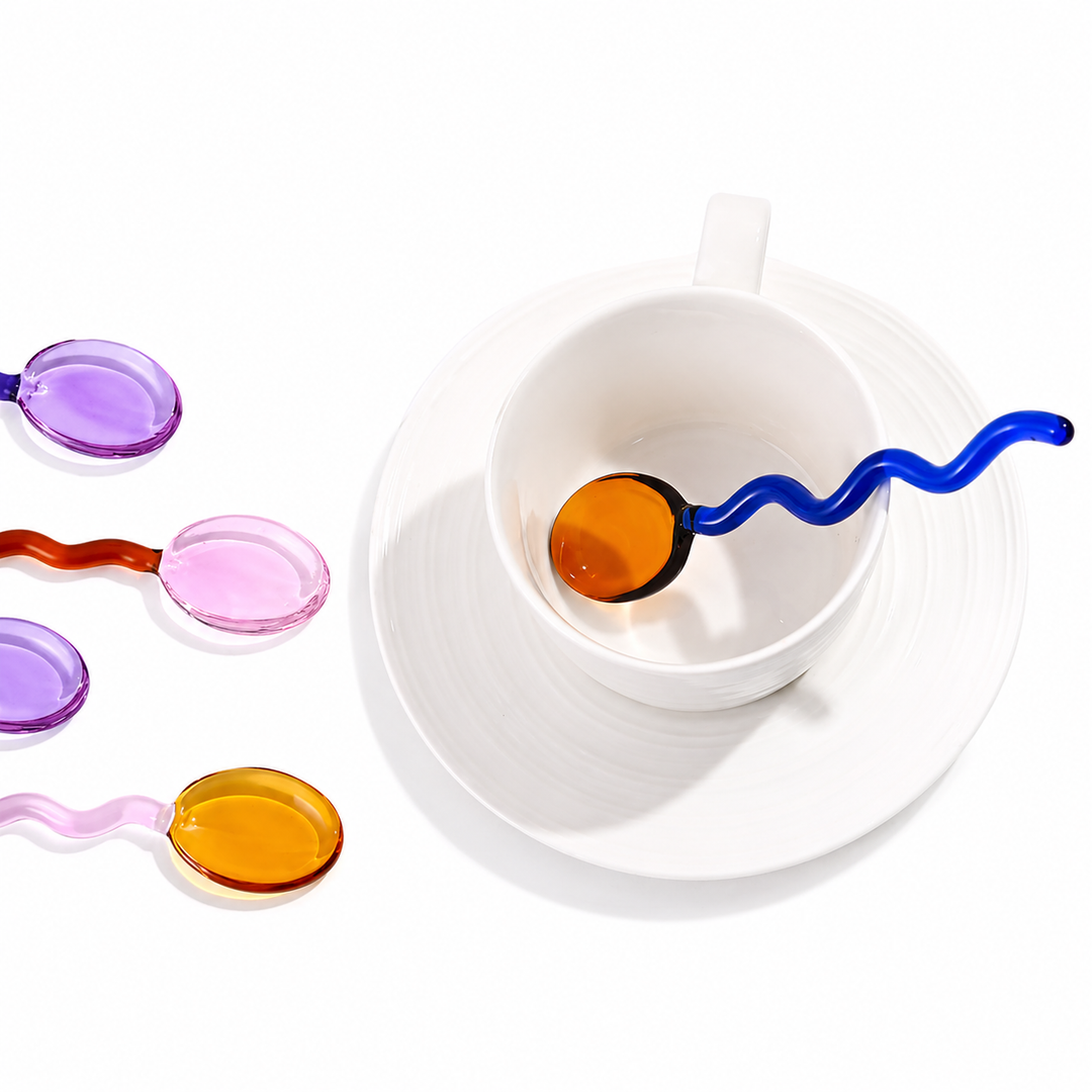 Creative Colored Glass Stirring Spoon