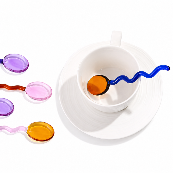 Creative Colored Glass Stirring Spoon
