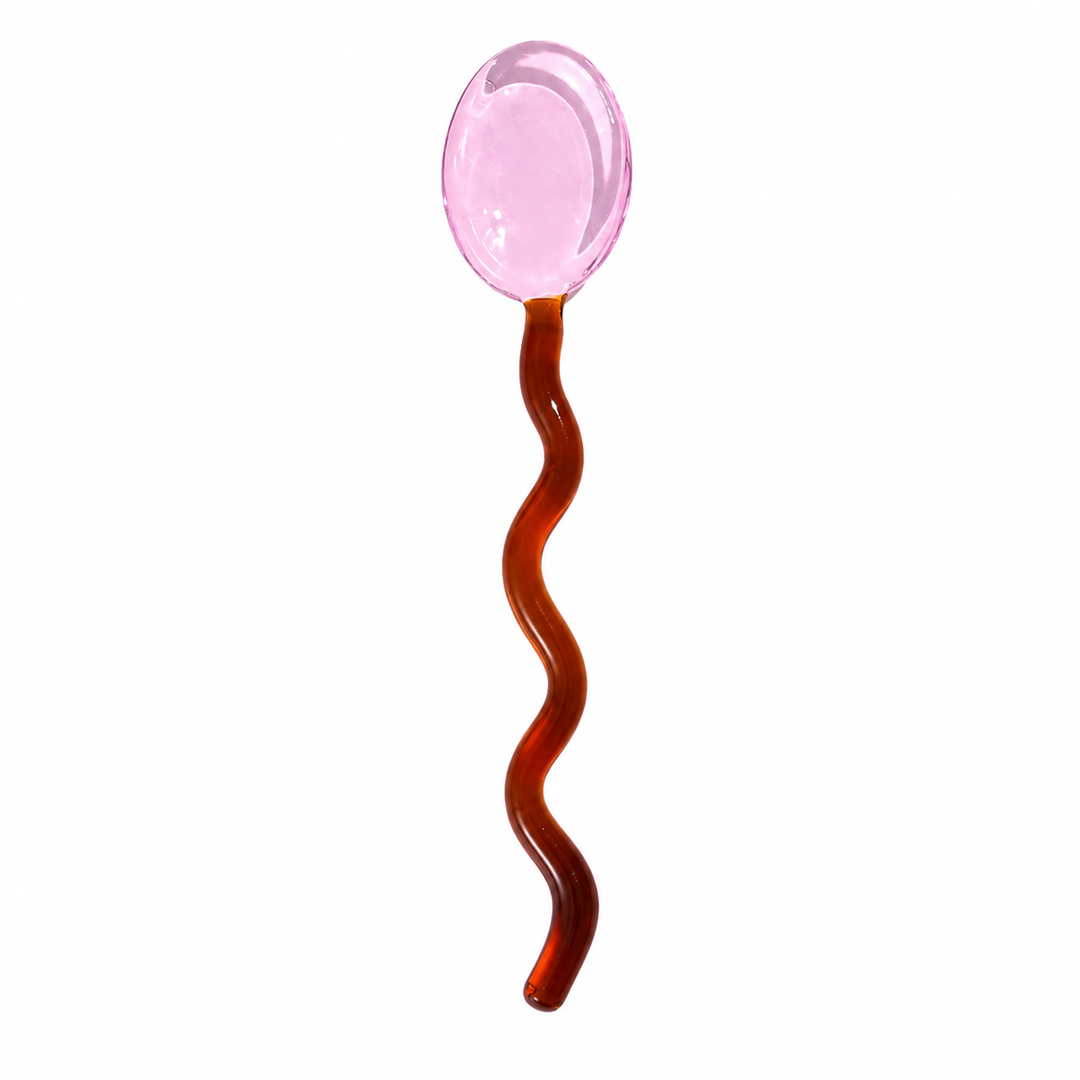 Creative Colored Glass Stirring Spoon