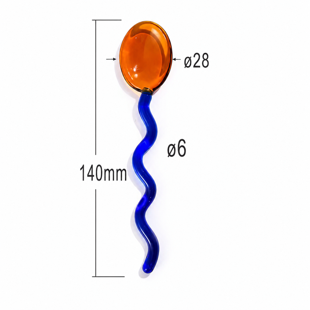 Creative Colored Glass Stirring Spoon